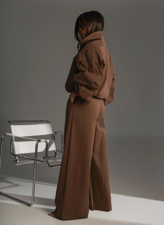 Brown RAVON SET sweatshirt and pants