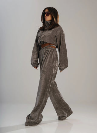 Velour tracksuit OFF DUTY SET gray