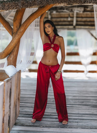 Top and Pants Set MIREYA SET burgundy