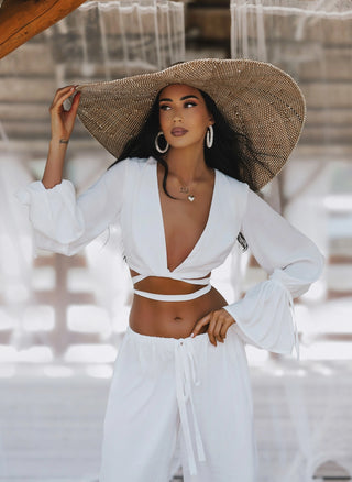 UNTAMED SET blouse and trousers white