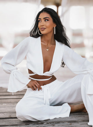 UNTAMED SET blouse and trousers white
