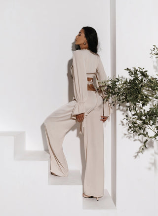 UNTAMED SET blouse and trousers light beige