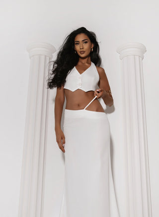 COVE SET ecru vest and skirt set
